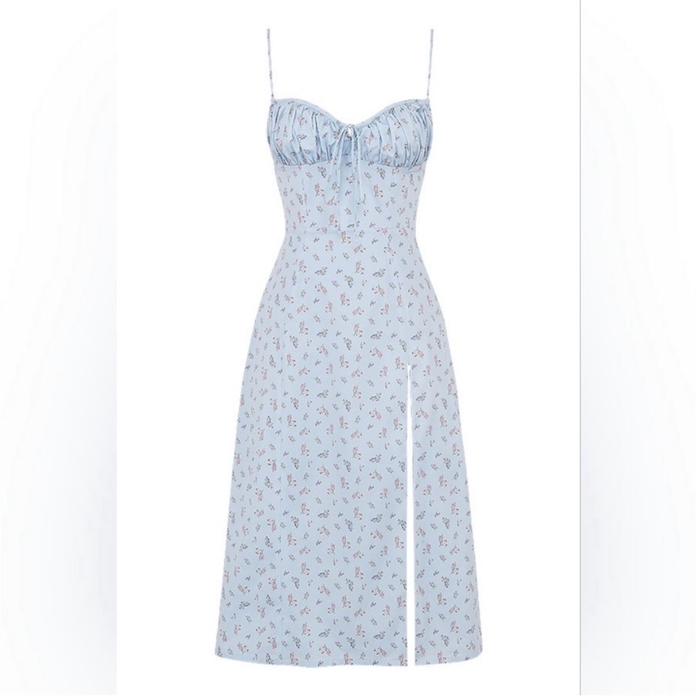 House of CB Light Blue Floral “ Carina” dress - Picture 4 of 10